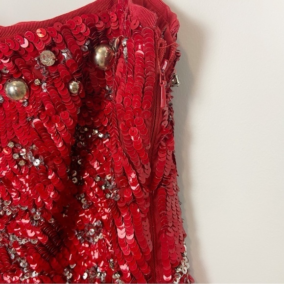 Dundas x Revolve Jett Embellished Mini Dress in Red Size S - Picture 7 of 13